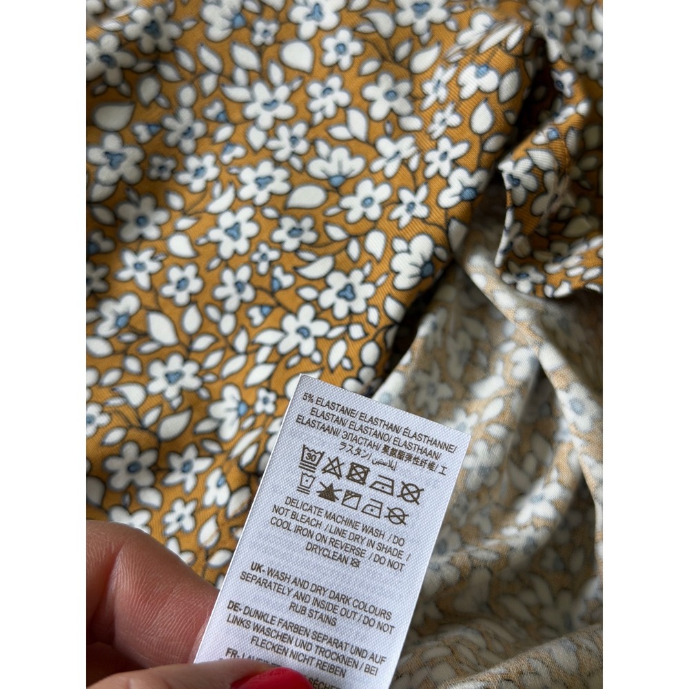 Boden Mini Dress Fixed Wrap Jersey Brioche Blooming Bud Floral size 2 - Picture 9 of 11